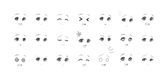 Girl eyes in manga style. 4487844 Vector Art at Vecteezy