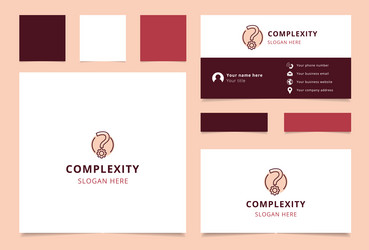 Complexity logo design with editable slogan vector