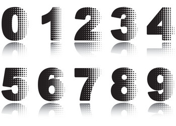 digits vector image
