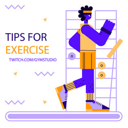 flat gym and exercise posts set vector image