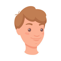 man head showing happy face expression and emotion vector image