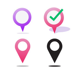 map pin gps pointer markers for location vector