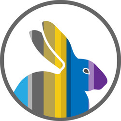 Hand drawn standing cute rabbit Royalty Free Vector Image