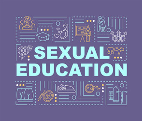 Sexual education word concepts banner vector