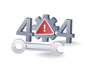 technology system code 404 error warning flat vector image