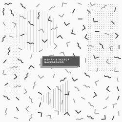 background with memphis style pattern vector image
