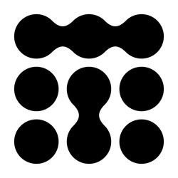 metaball connected dots circles pattern texture vector image