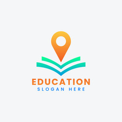 modern teach learn educational logo design vector image
