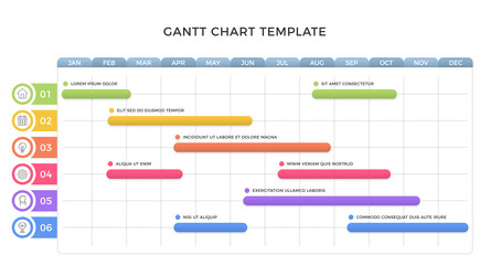 Project Timeline Gantt Chart Template vector image