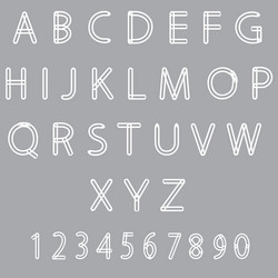 set of letters and numbers vector image