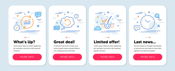 set science icons such as recovery data anti vector image