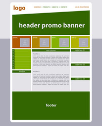 website template layout with text vector image