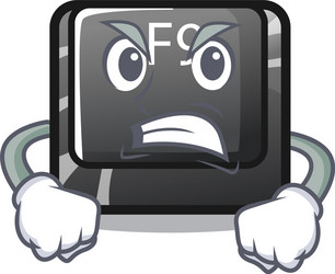 angry button f9 in character shape vector image