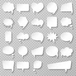 bubble speech set various empty shapes vector image