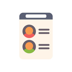 digital tablet displaying user profile interface vector image