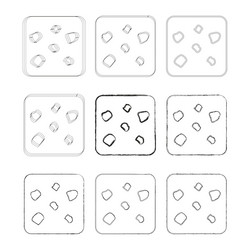 dot pattern set square shape texture abstract vector image