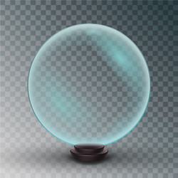 empty snow globe shadows reflection vector image