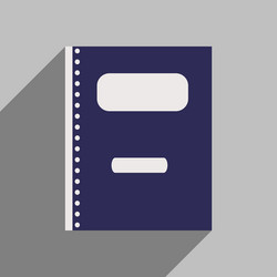 flat with shadow icon and mobile application vector image