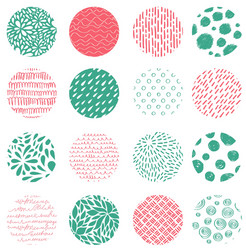 Hand-Drawn Round Texture Pattern vector image