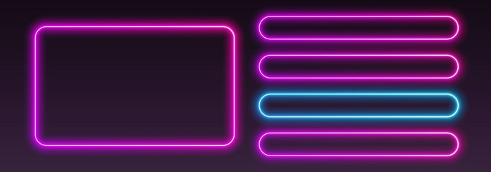 neon quiz template ui design for questionnaire vector image
