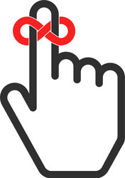 Reminder String Icon vector image