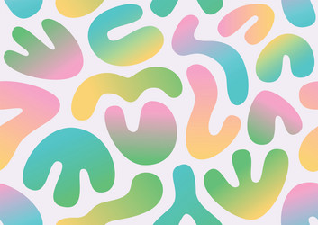 various modern shapes and doodle objects gradient vector image