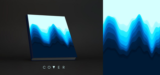 abstract wavy background with color gradient vector image