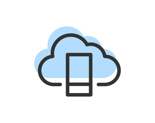 cloud storage and data transfer icon computing vector image