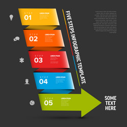 dark progress with four diagonal steps and big vector image