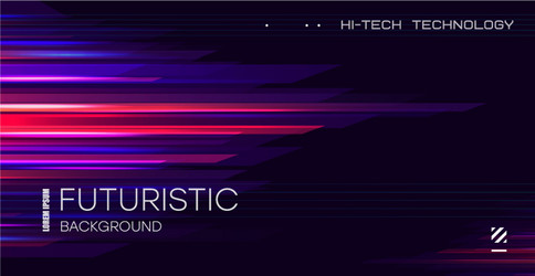 futuristic technology lines background with light vector image