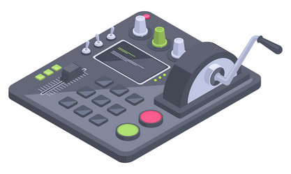 isometric aircraft dashboard spaceship control vector image