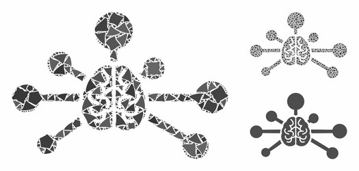 mind control links mosaic icon humpy items vector image