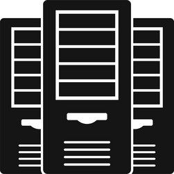 server computers icon simple style vector image