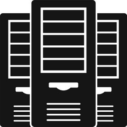 server computers icon simple style vector