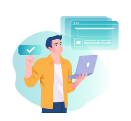 software developer programmer or engineer vector image
