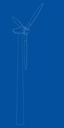 wind turbine rendering of 3d vector image