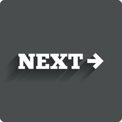 arrow sign icon next button navigation symbol vector image