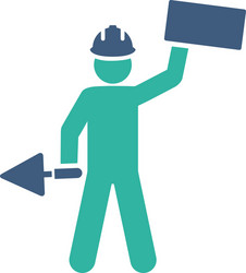 Builder icon from basic plain set vector