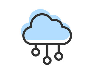cloud storage and data transfer icon computing vector image