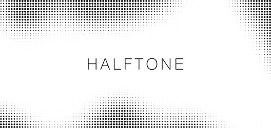 halftone dots gradient background frame vector image