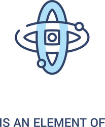 is an element concept 2 colored icon simple vector image