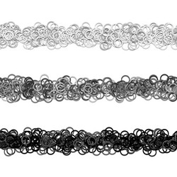 random circle pattern line text separator design vector image