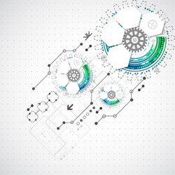 abstract business background with technological vector image
