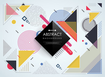 abstract colorful memphis geometric pattern vector image