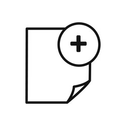add new icon linear graphics set vector image