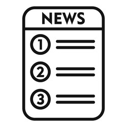 news icon outline web interface vector