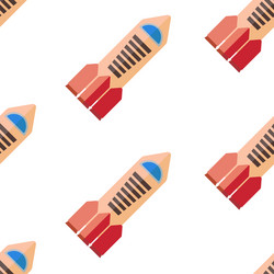 seamless pattern with space rocket vector image