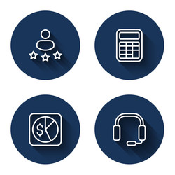 set line consumer product rating calculator vector image