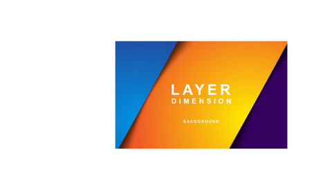 abstract colorful overlap layers background vector image