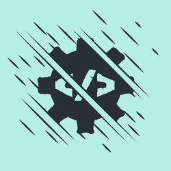 black web design and front end development icon vector image